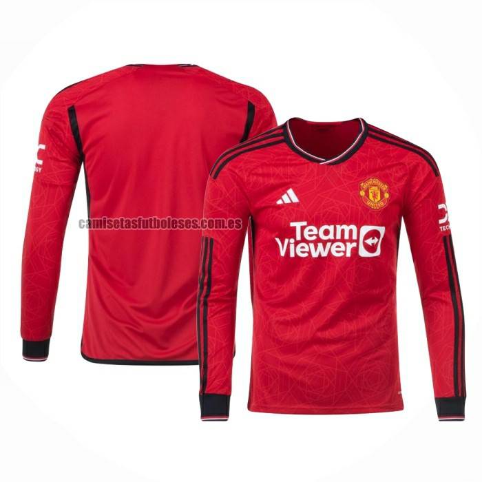 Camiseta Manchester United Primera Manga Larga 2023 2024